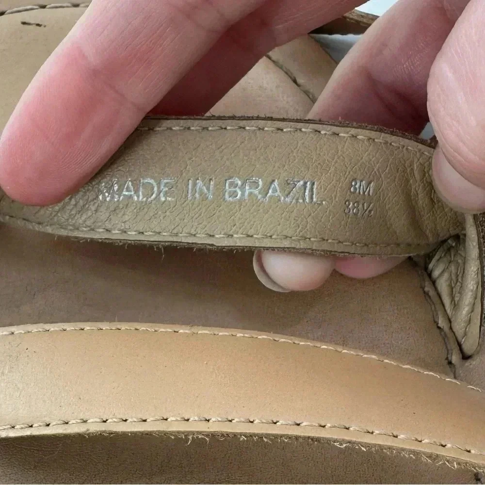 Lucky brand womens sandals size 8 38.5 tan leather